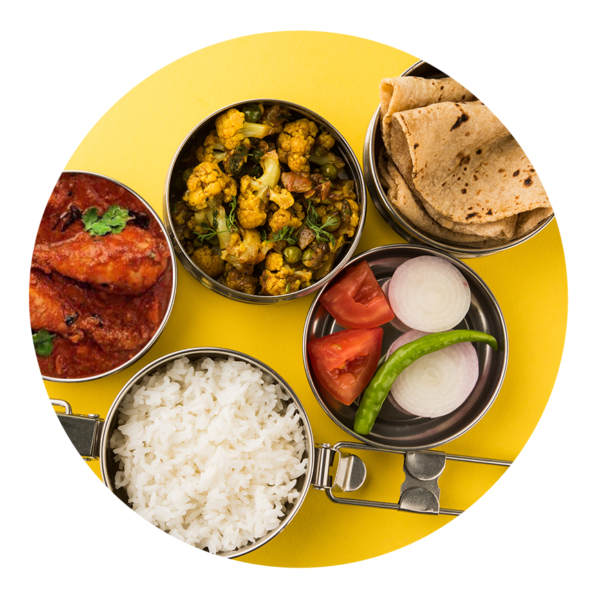 Indian Tiffin Meal Variety