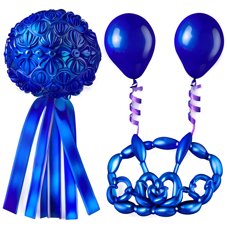 Indigo Blue Balloons Png 69