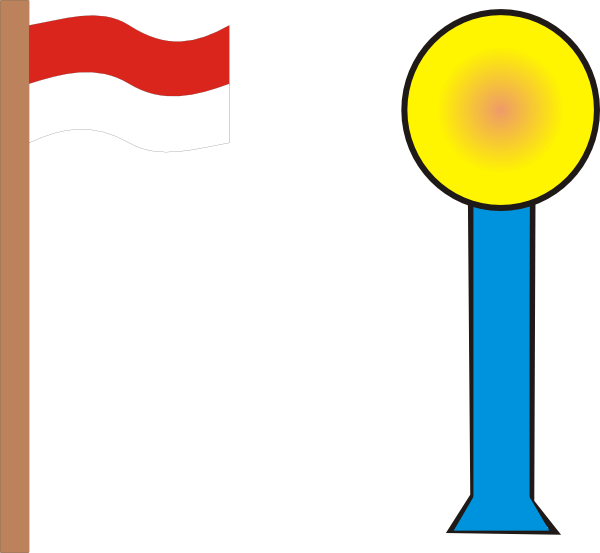 Indonesian_ Flag_and_ Street_ Lamp_ Illustration