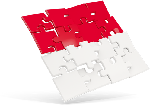 Indonesian Flag Puzzle Concept