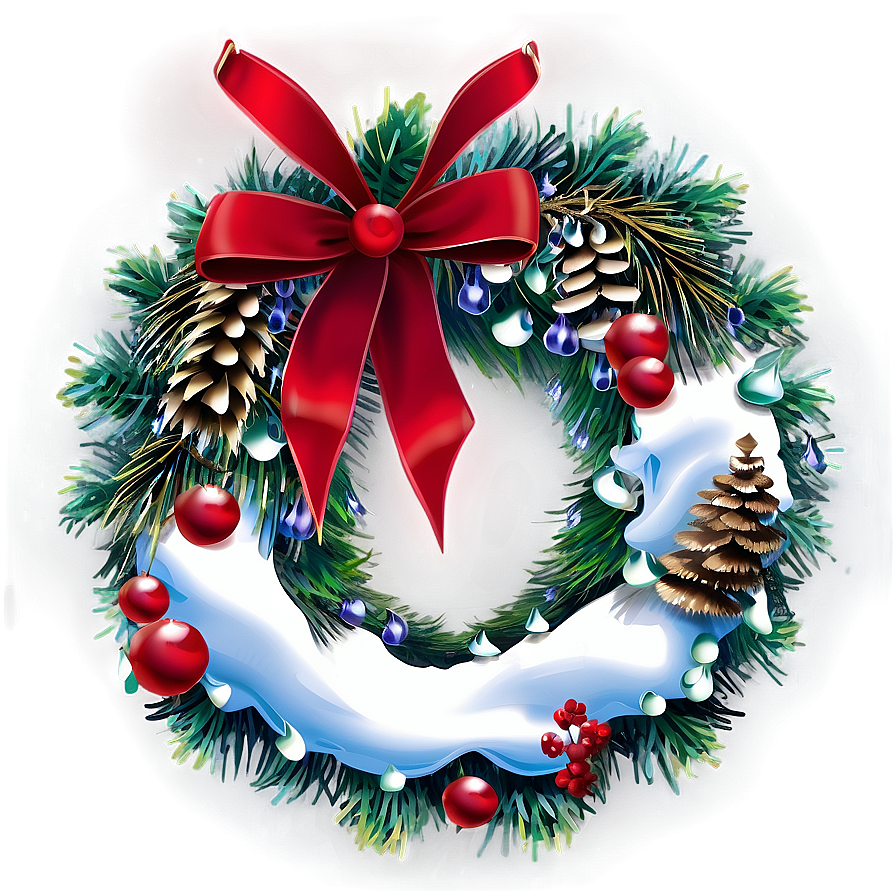 Indoor Christmas Wreath Png 86