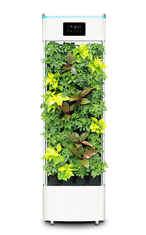 Indoor Hydroponic Vertical Garden System PNG with transparent background