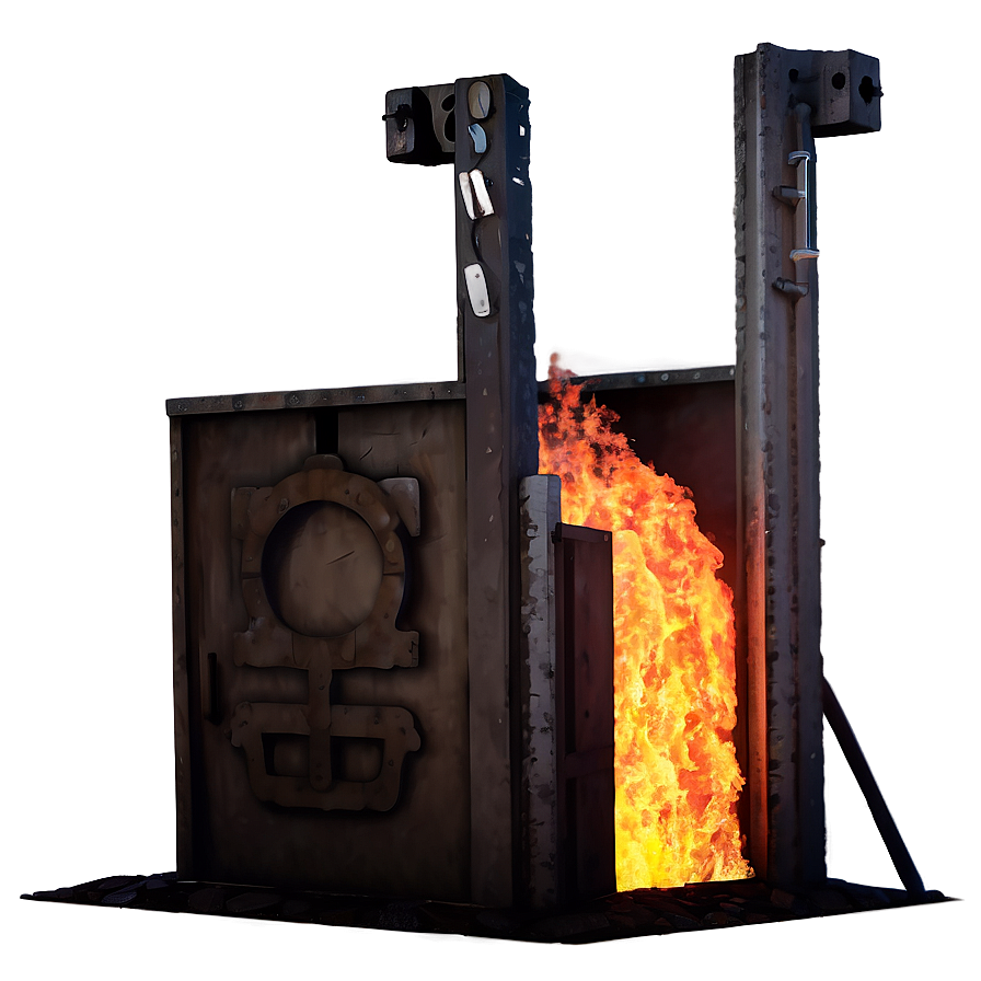 Industrial Forge Fire Png B