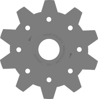 Industrial Gear Graphic PNG with transparent background