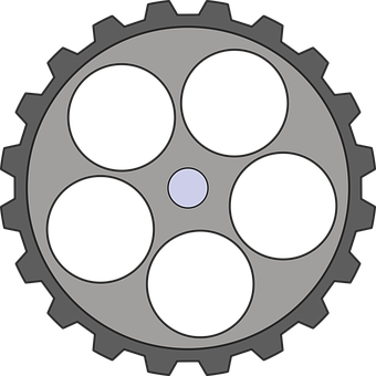 Industrial Gear Icon PNG with transparent background