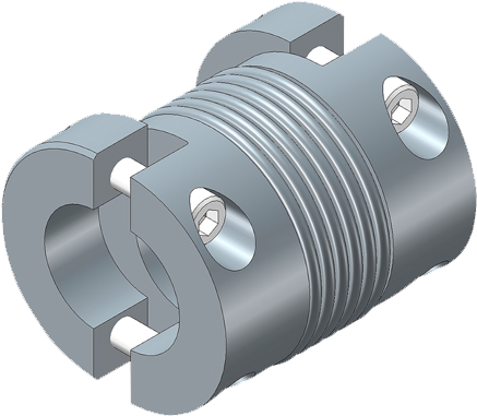 Industrial Mechanical Coupling3 D Model PNG with transparent background
