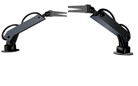 Industrial Robot Arm Silhouette PNG with transparent background