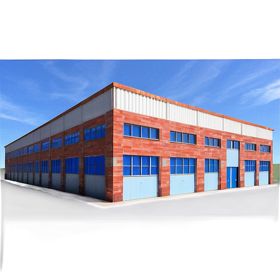 Industrial Warehouse Building PNG icy PNG with transparent background
