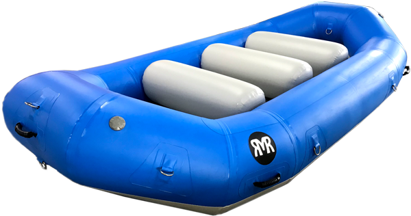 Inflatable Blue Raft Isolated