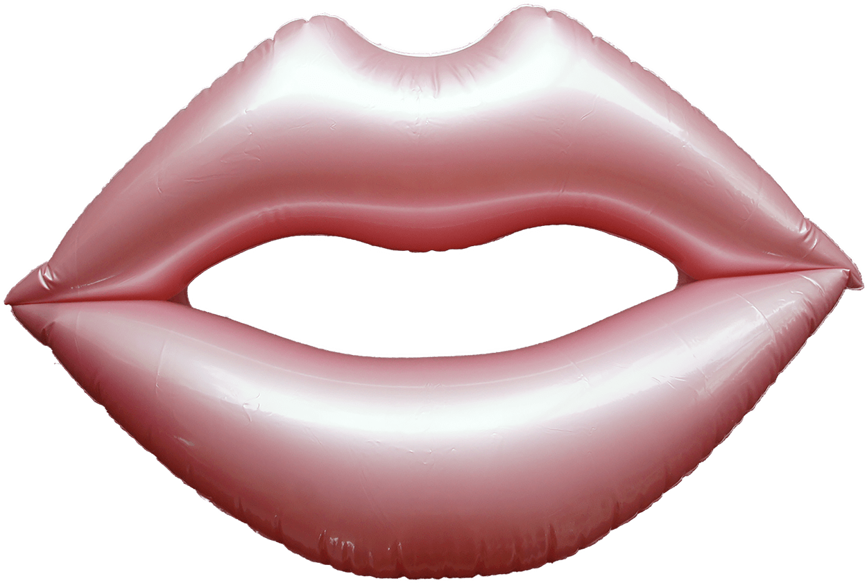 Inflatable Lips Balloon PNG with transparent background