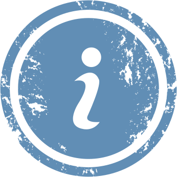 Information Symbol Blue Background