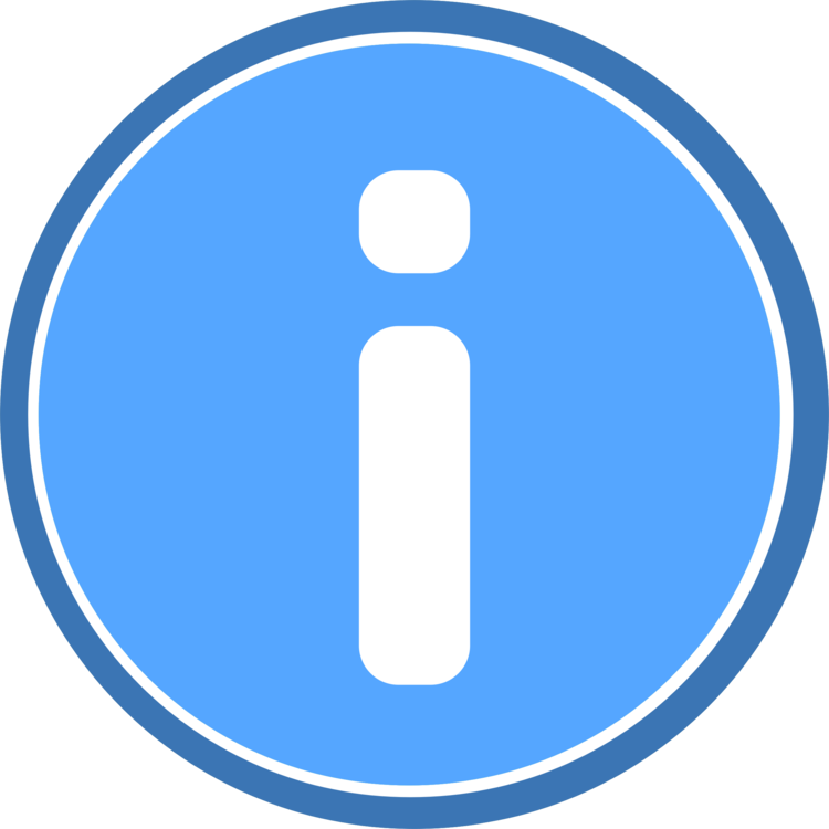 Information Symbol Blue Circle