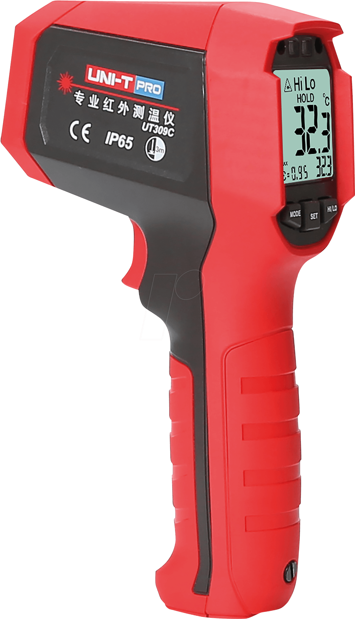 Infrared Thermometer Red Handheld