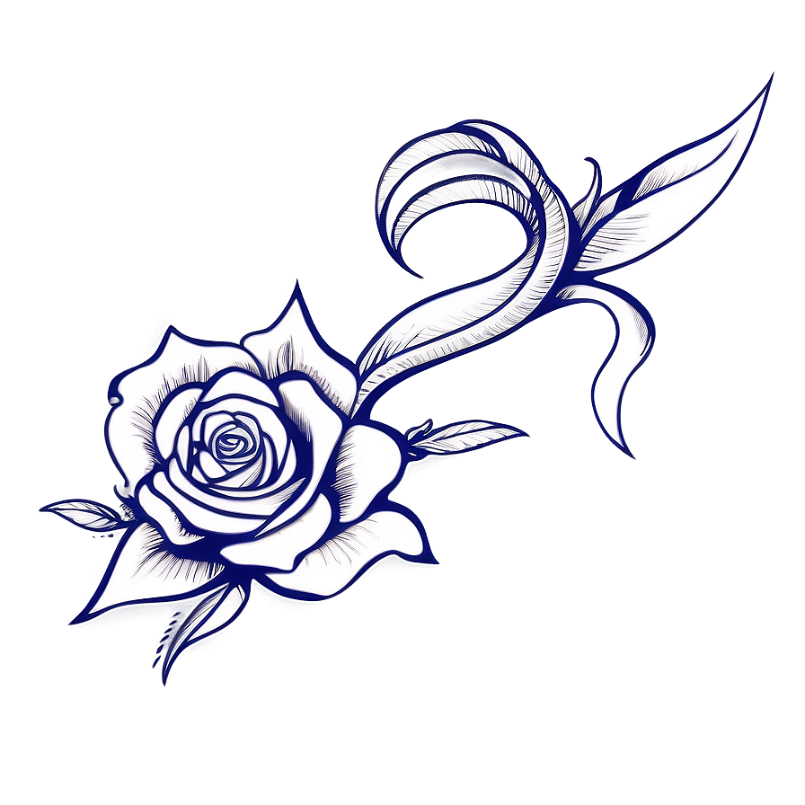 Inked Rose Tattoo Drawing Png 05252024