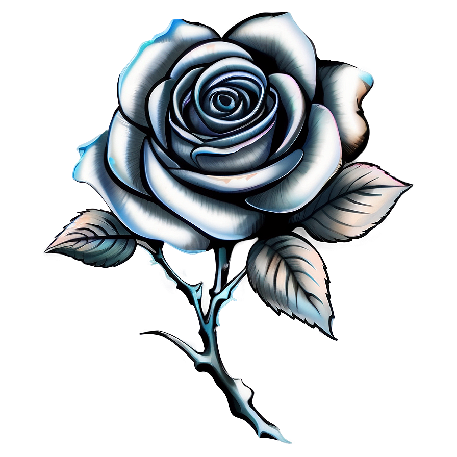 Inked Rose Tattoo Drawing Png Wli