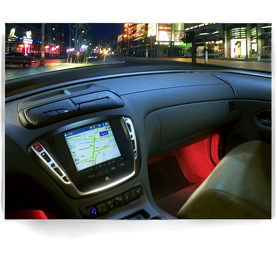 Inside Car Night View PNG 06252024 PNG with transparent background