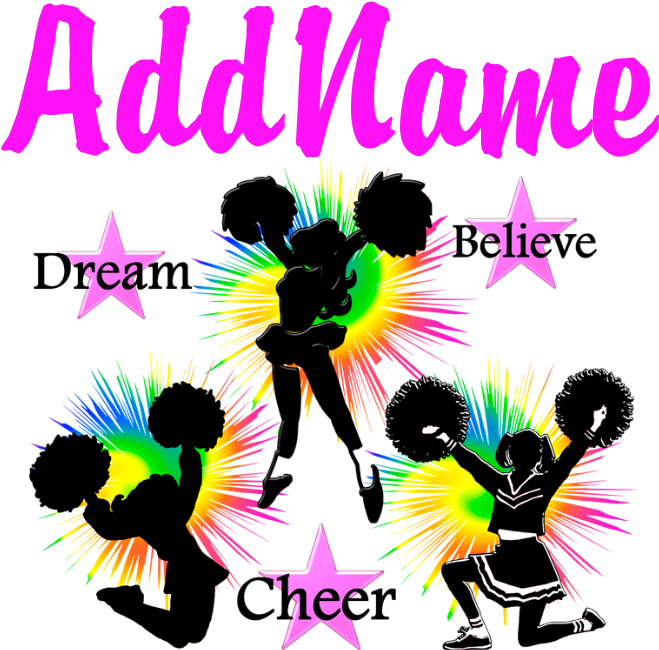 Inspirational Cheerleading Silhouettes PNG with transparent background