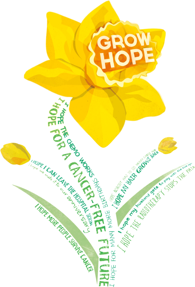 Inspirational Daffodil Grow Hope Illustration