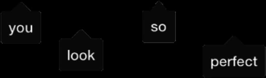 Inspirational Message Black Background PNG with transparent background