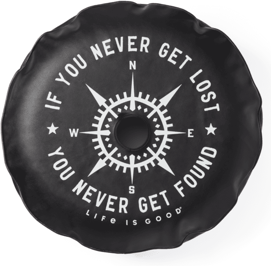 Lost And Found Compass Rearview Camera Tire Cover - Life Is Good Jeep Spare Tire Cover, HD Png Download PNG with transparent background