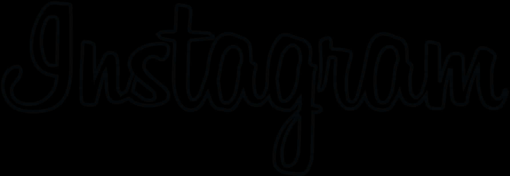 Instagram Black Logo PNG with transparent background