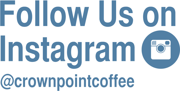 Instagram Follow Us Graphic Crown Point Coffee PNG with transparent background