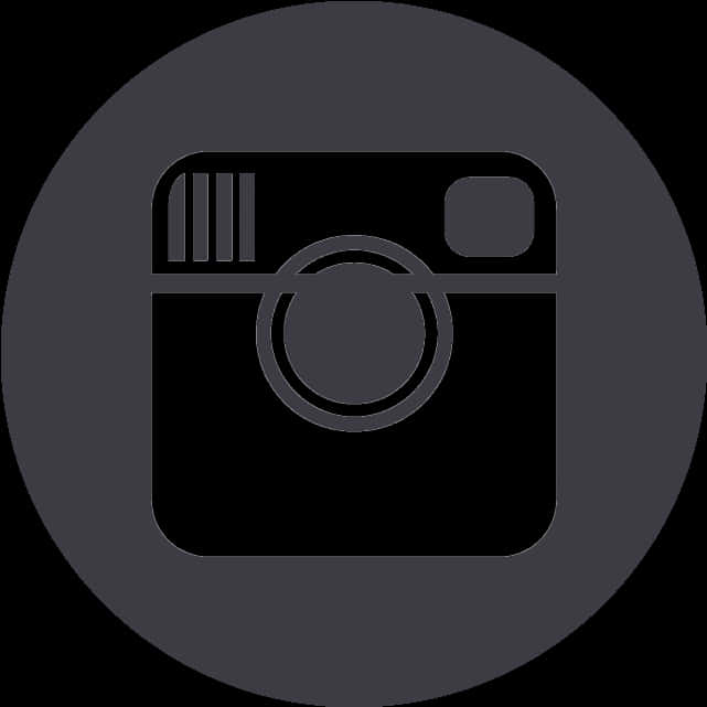 Instagram Logo Blackand White PNG with transparent background