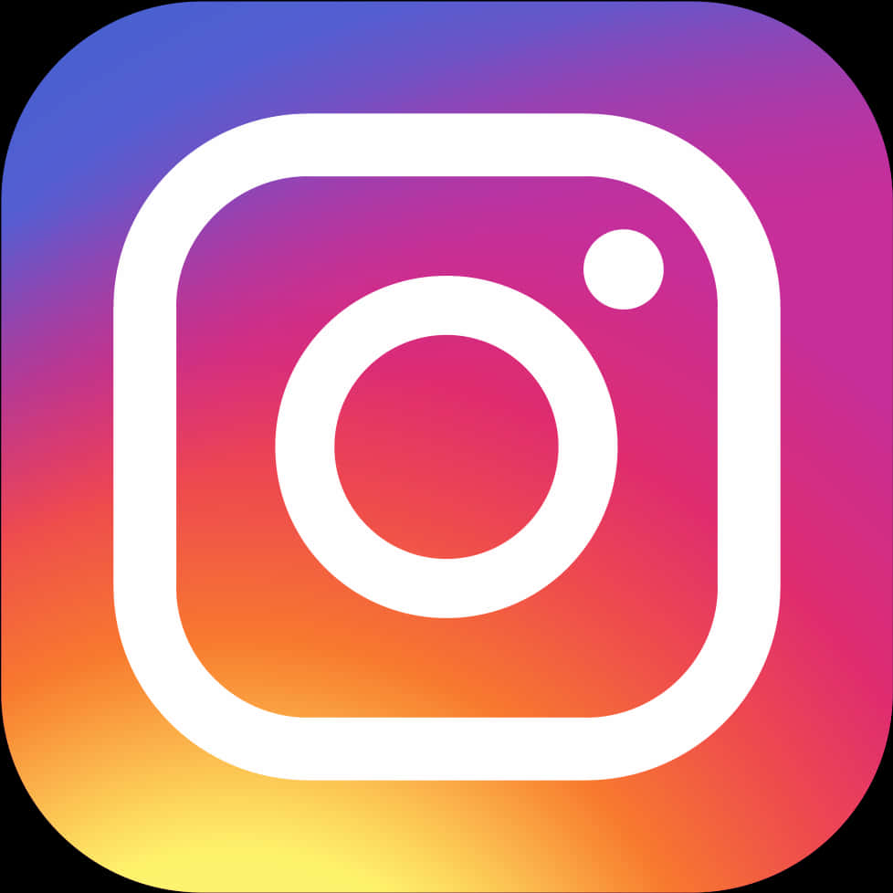Instagram Logo Gradient Background PNG with transparent background
