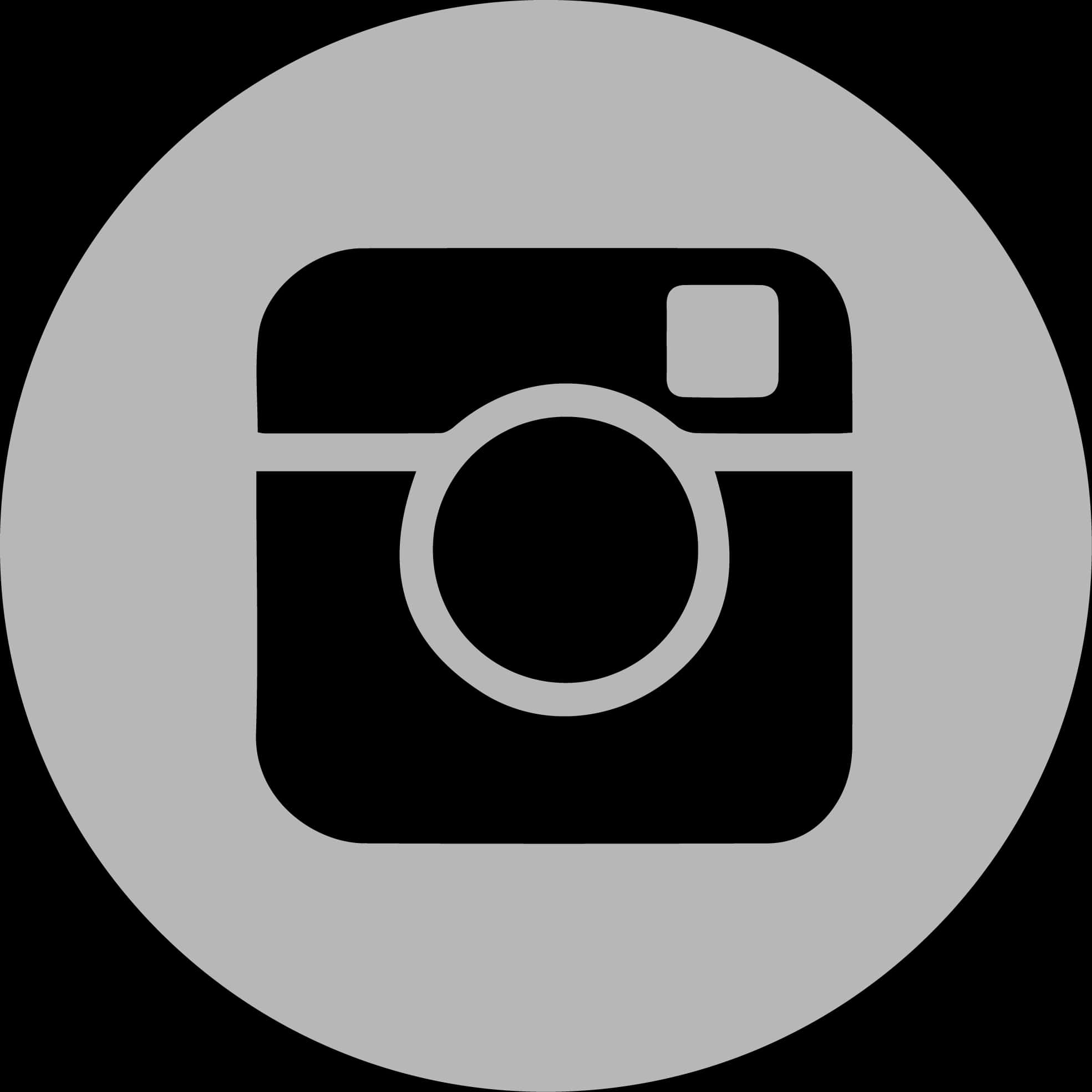 Instagram Logo Monochrome PNG with transparent background