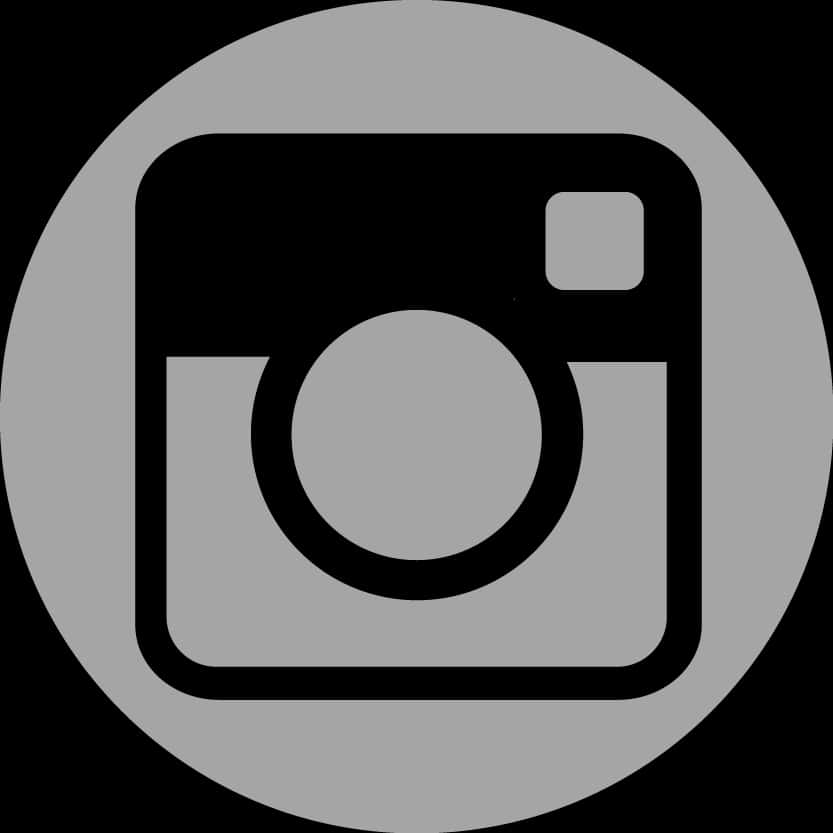 Instagram Logo Monochrome PNG with transparent background