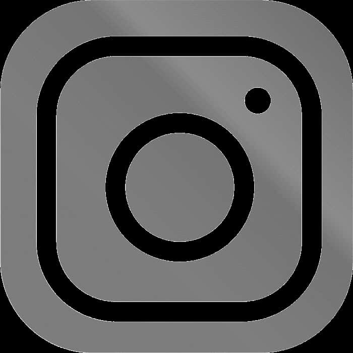 Instagram Logo Monochrome PNG with transparent background