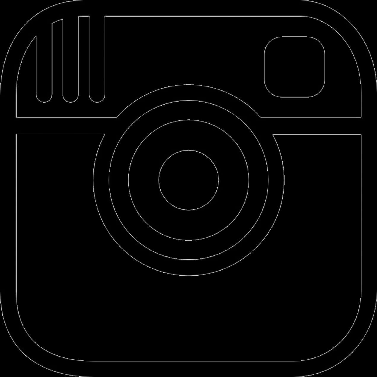 Instagram Logo Outline PNG with transparent background