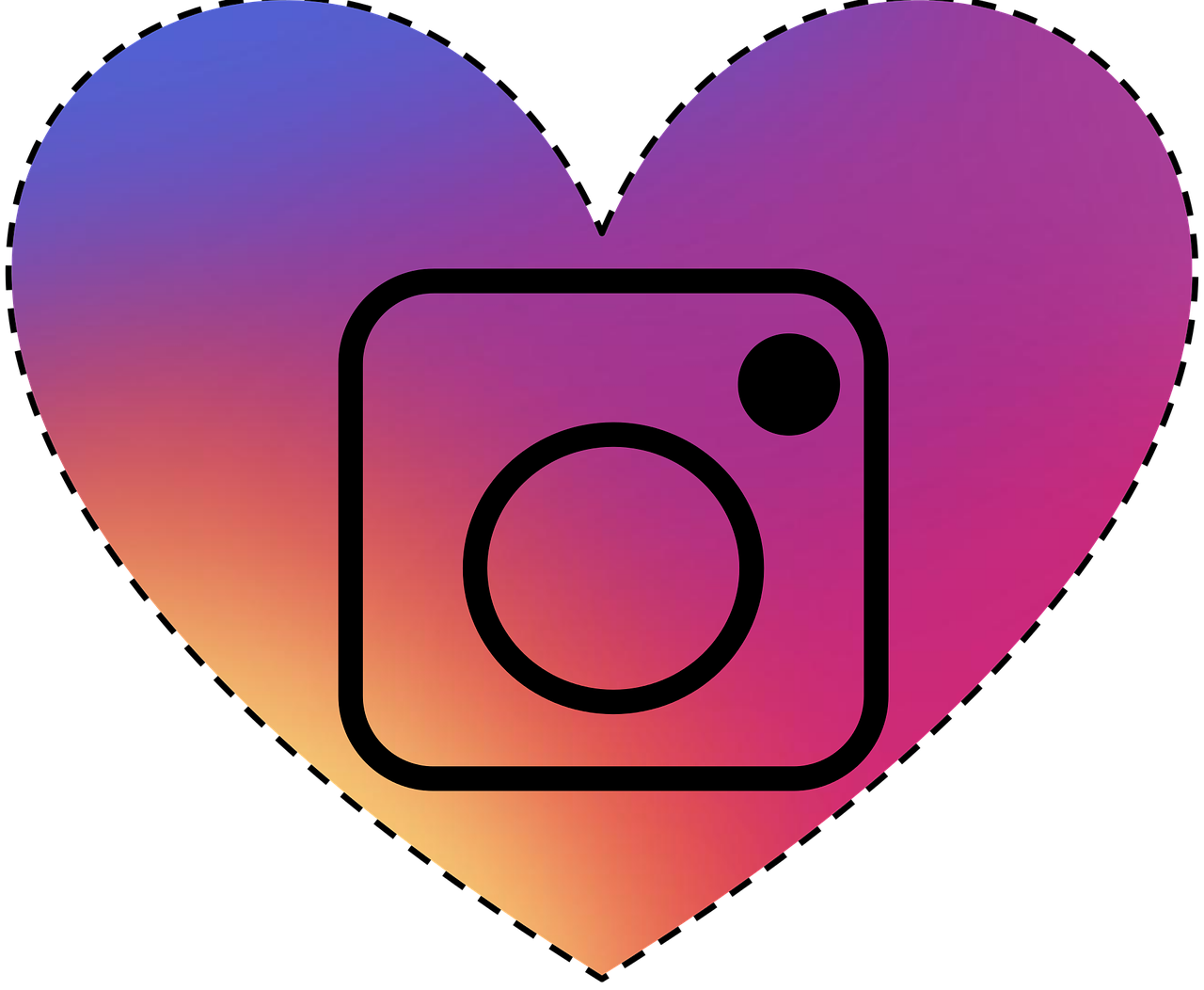 Instagram Love Icon PNG with transparent background
