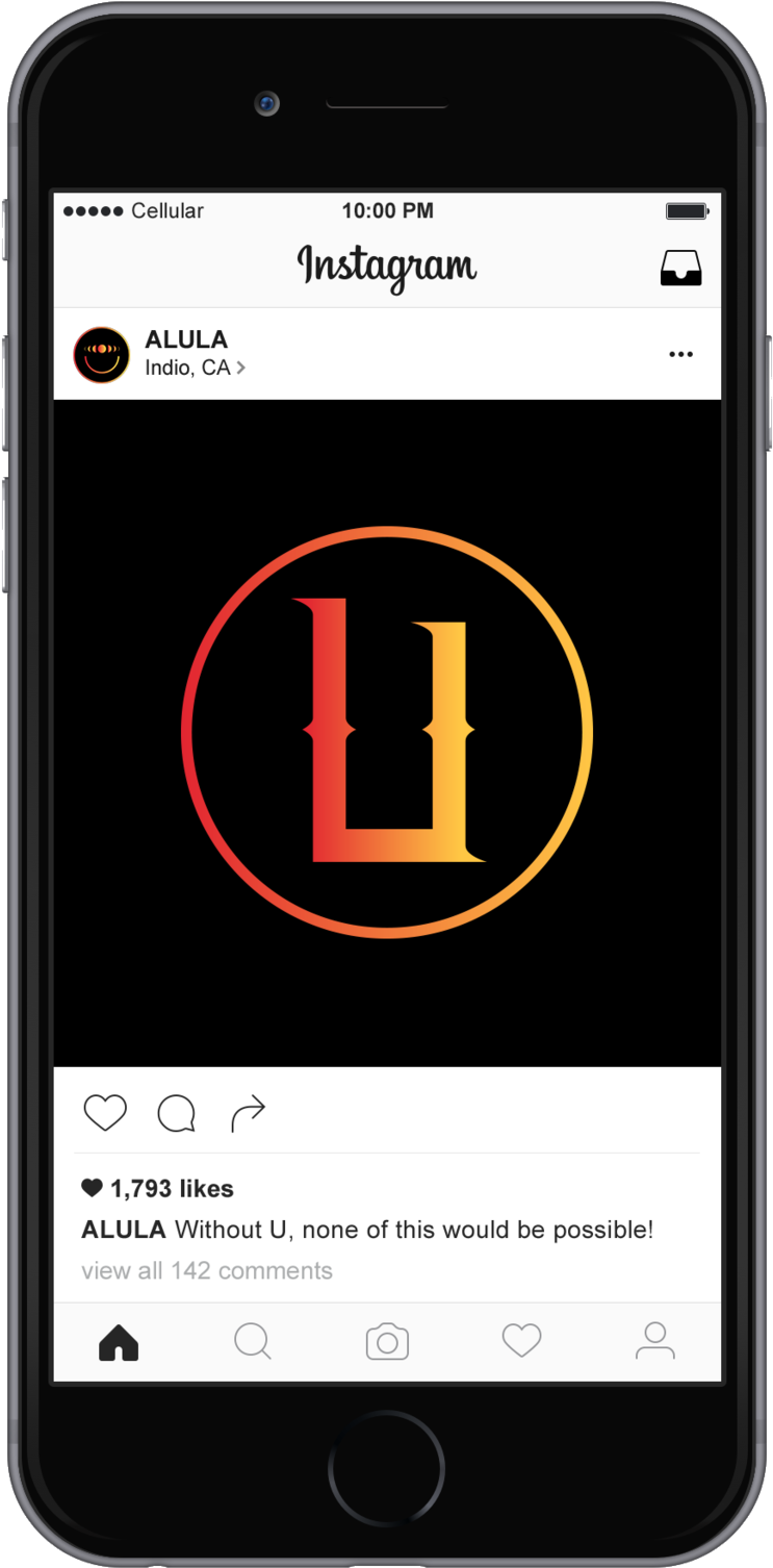 Instagram Post A L U L A Logo PNG with transparent background