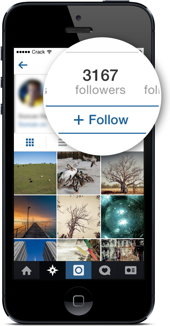 Instagram Profile Followers Count PNG with transparent background