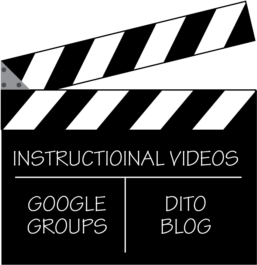 Instructional Videos Clapperboard Graphic