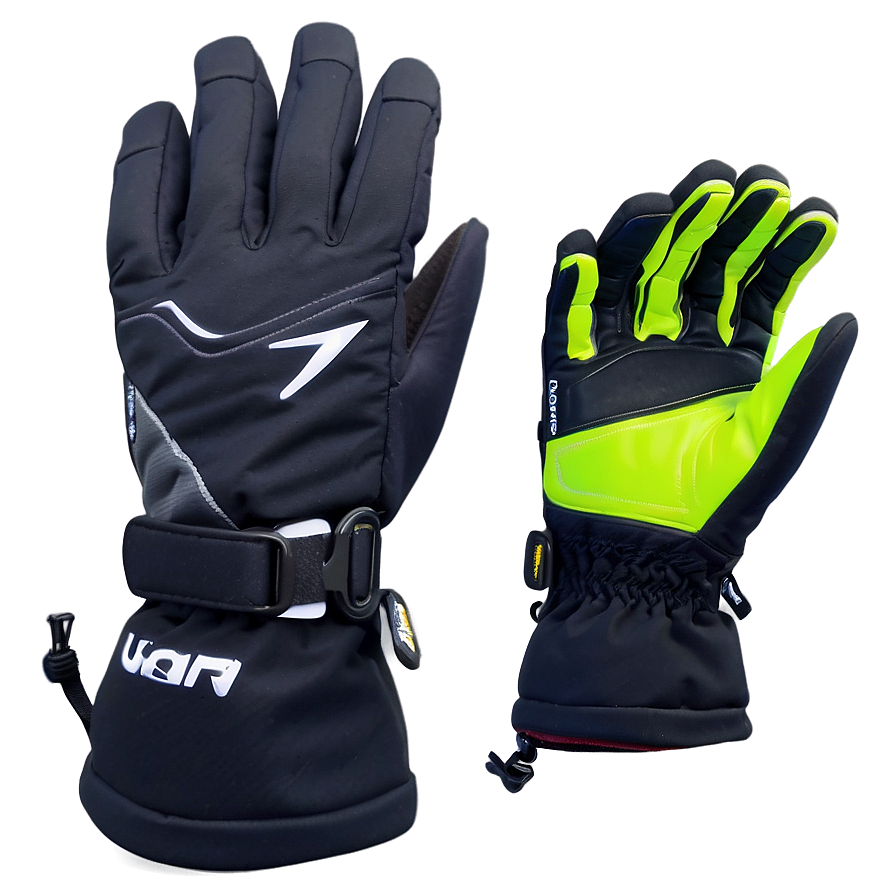 Insulated Black Ski Gloves Png Rrj