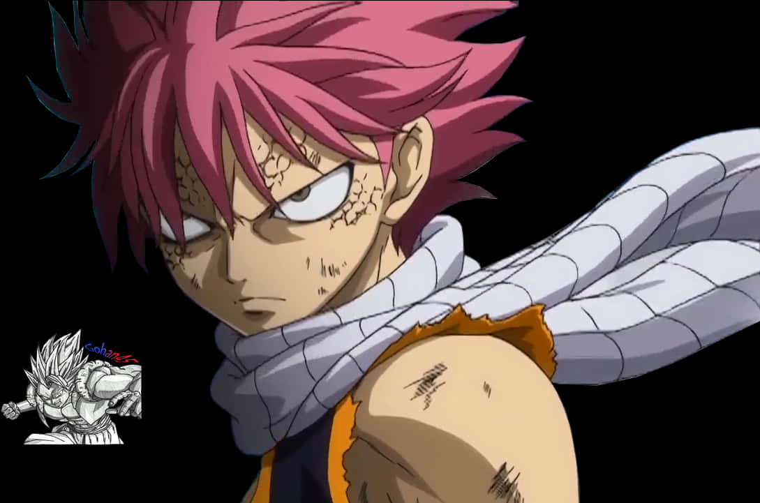 Intense Anime Character Natsu Dragneel