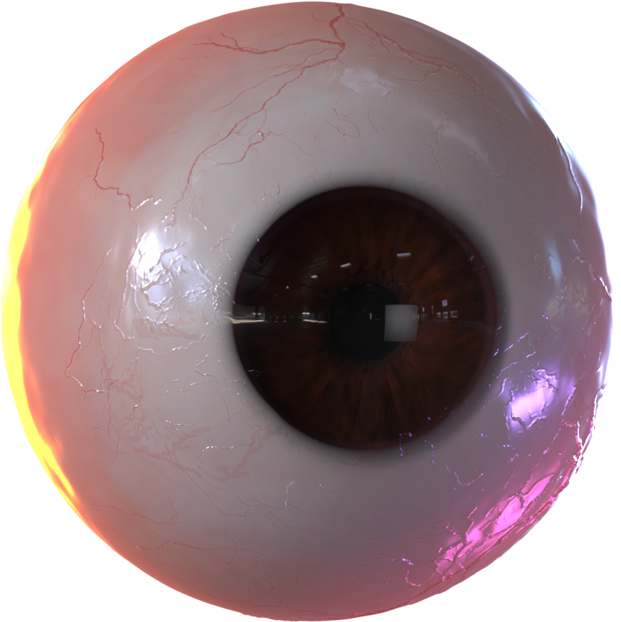 Intense Brown Human Eye PNG with transparent background