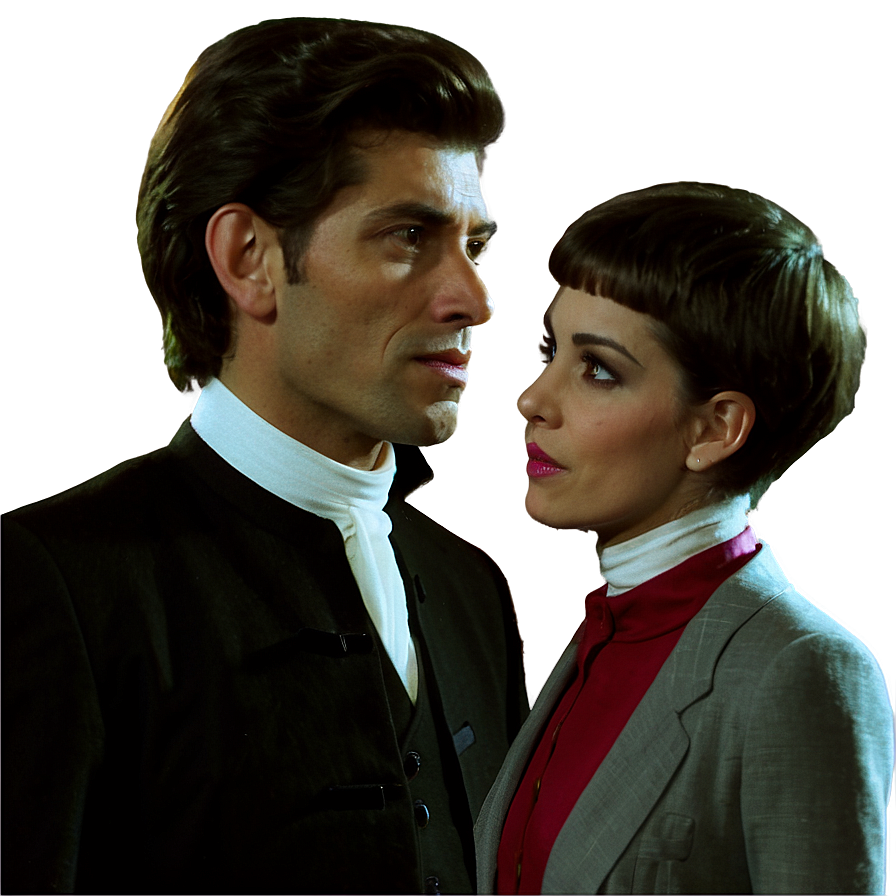 Intense Exchange Between Manand Woman PNG image with a transparent background, free high-resolution download