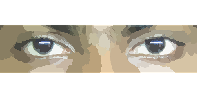 Intense_ Gaze_ Vector_ Art PNG with transparent background