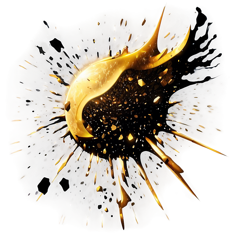 Intense Gold Sparkle Blast Png Rjl2