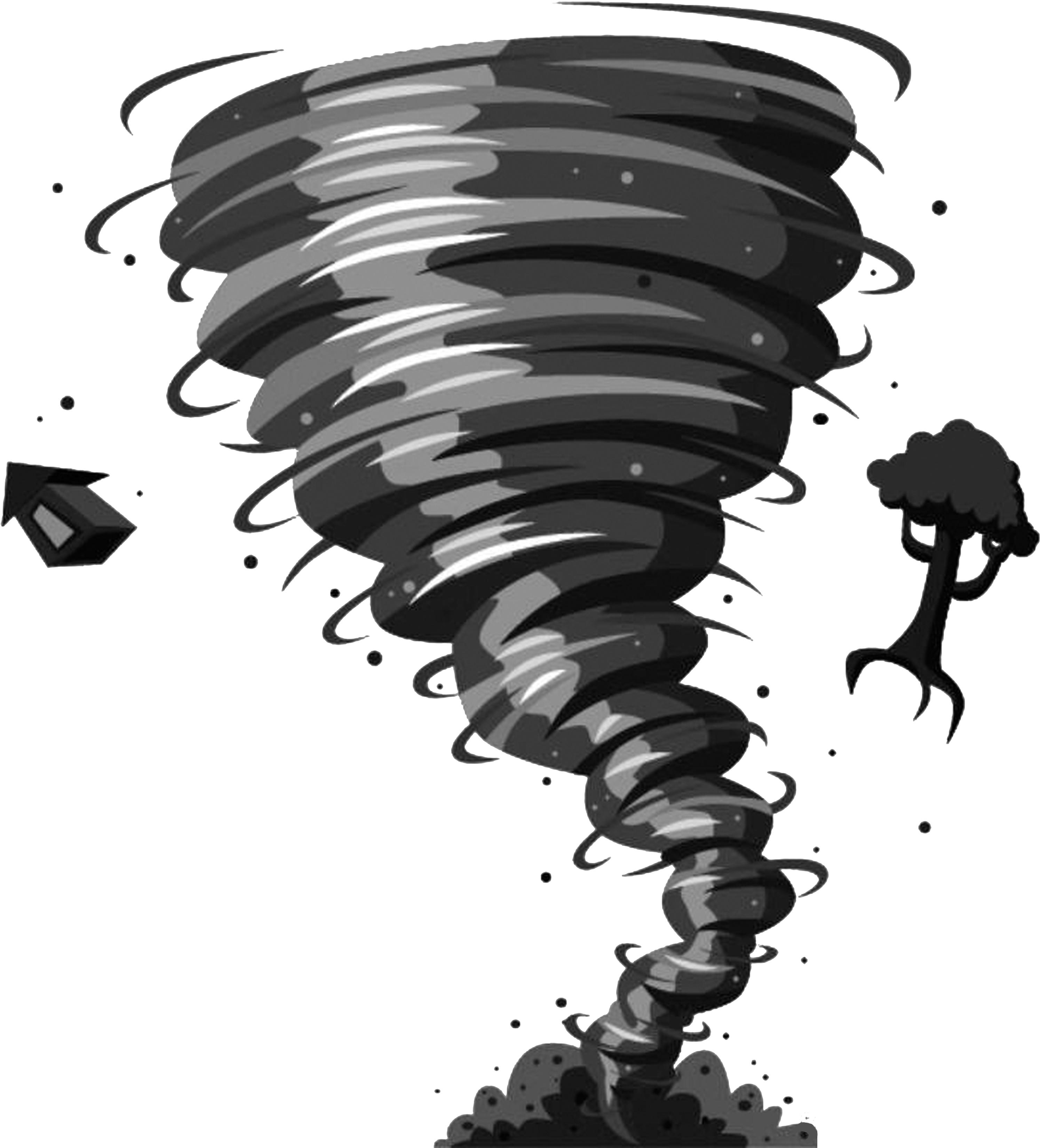 Intense Gray Scale Tornado