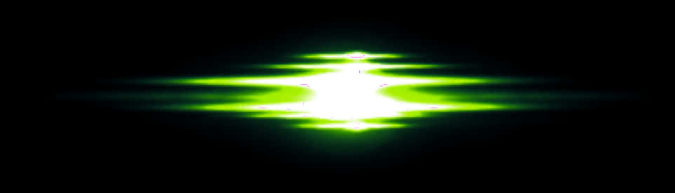 Intense Green Light Flare