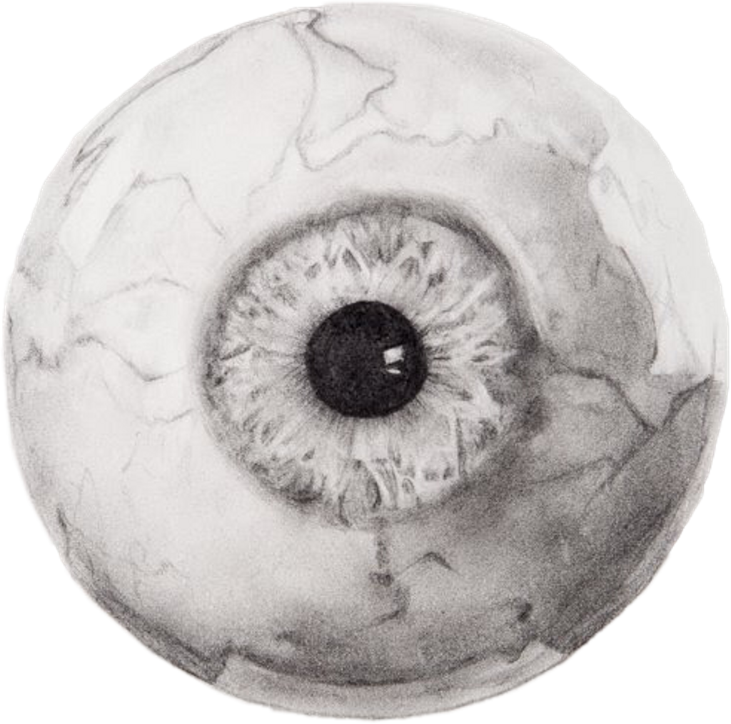 Intense Human Eye Drawing PNG with transparent background