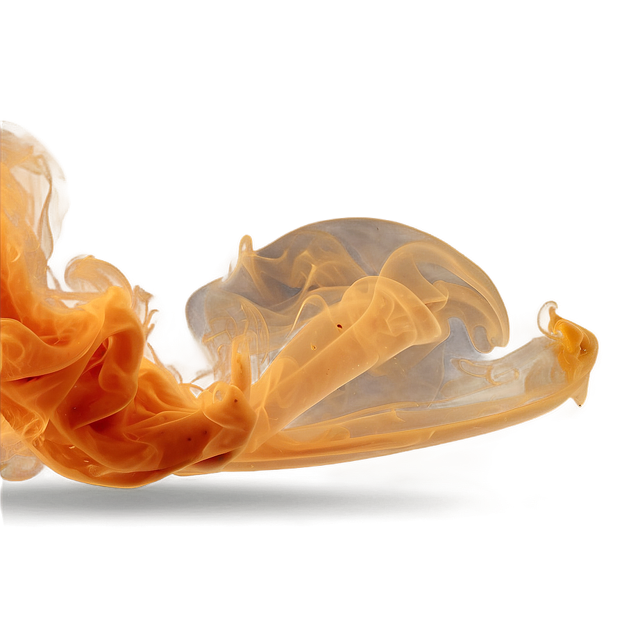 Intense Orange Smoke Visual Png Ikd95