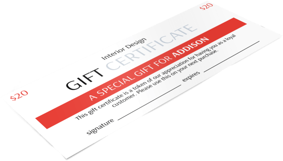 Interior Design Gift Certificate Template