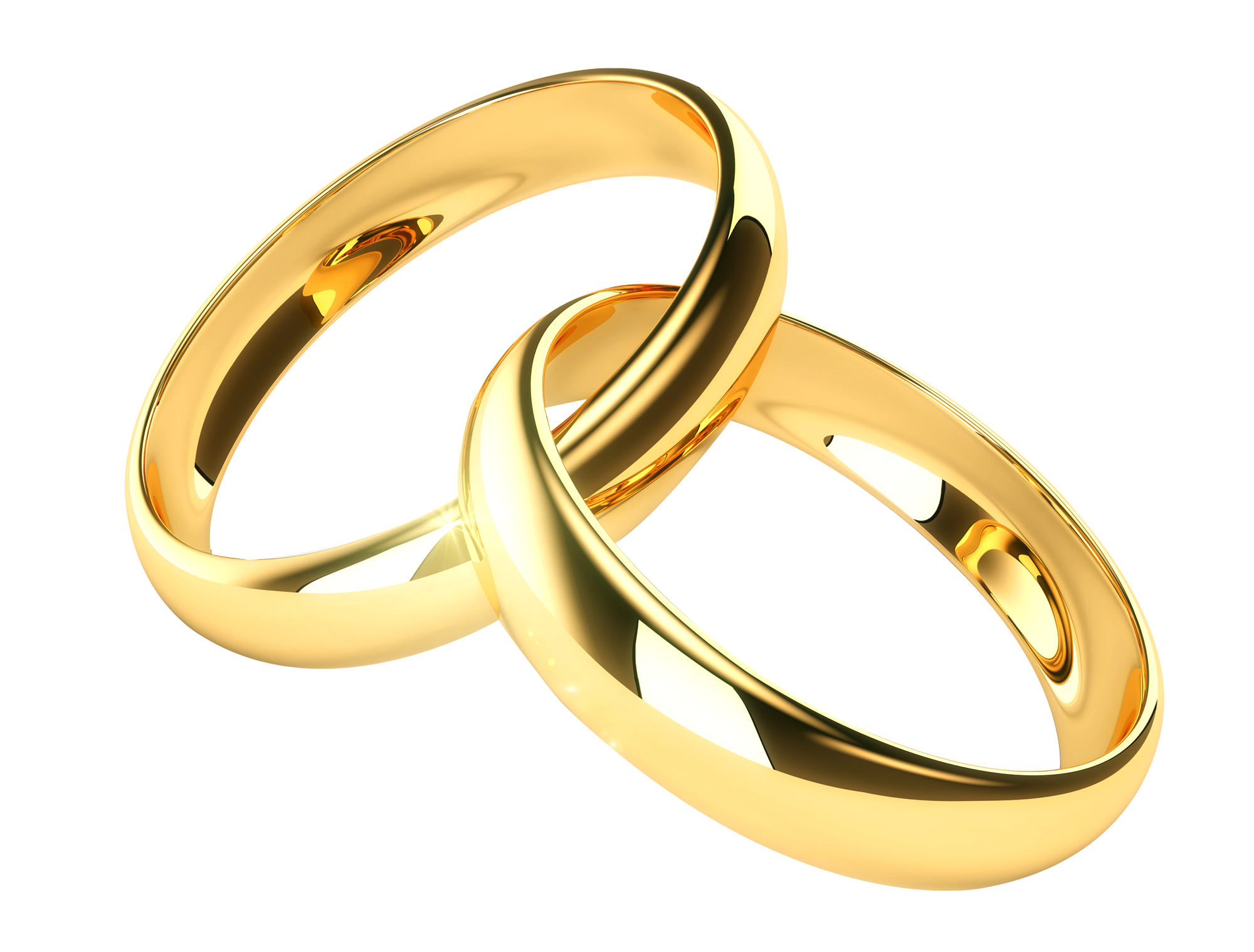 Interlocked Gold Wedding Rings