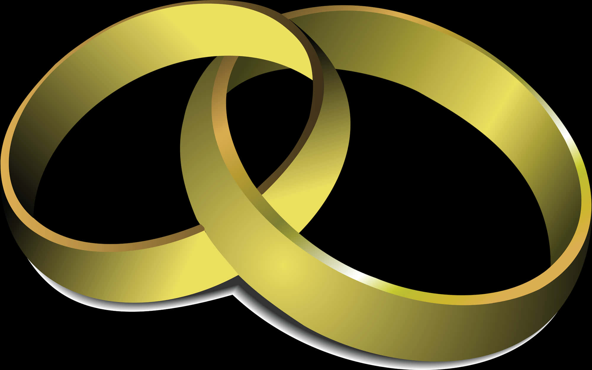 Interlocking Golden Rings Graphic