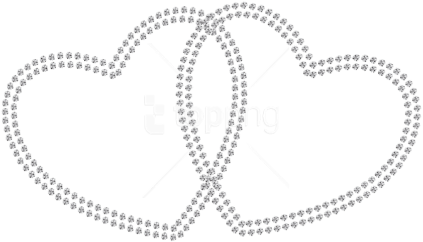 Interlocking Hearts Watermark Background PNG with transparent background